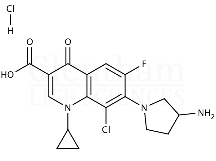 Clinafloxacin hydrochloride Structure