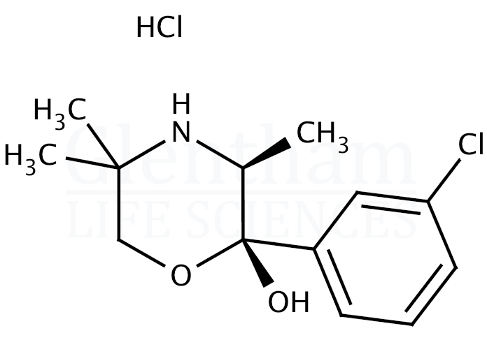 Structure for (2S,3S)-Hydroxybupropion hydrochloride