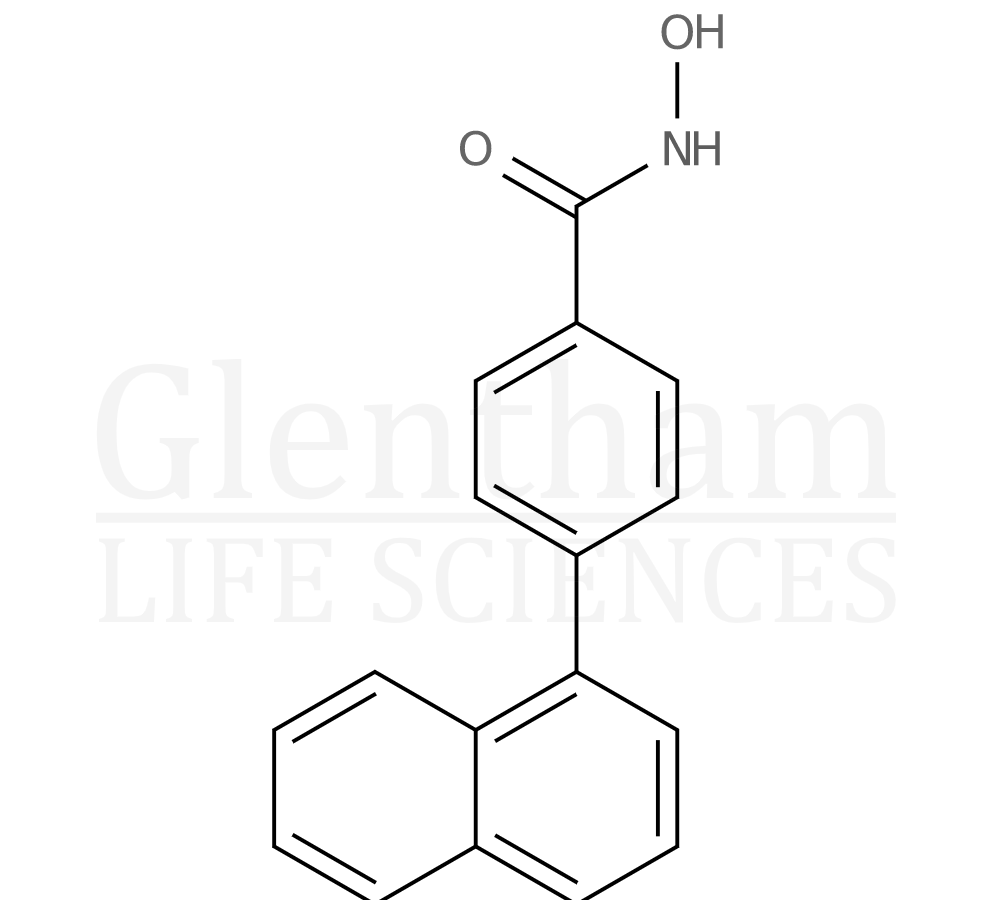 Structure for  N-Hydroxy-4-(1-naphthalenyl)-benzamide  (106359-61-9)