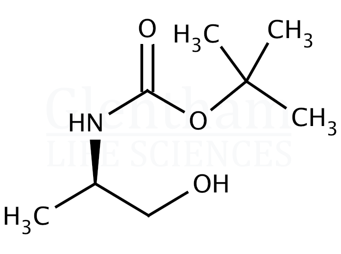 Structure for  (R)-2-(Boc-amino)-1-propanol  (106391-86-0)