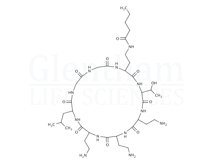 Structure for Polymixin E complex (1066-17-7)