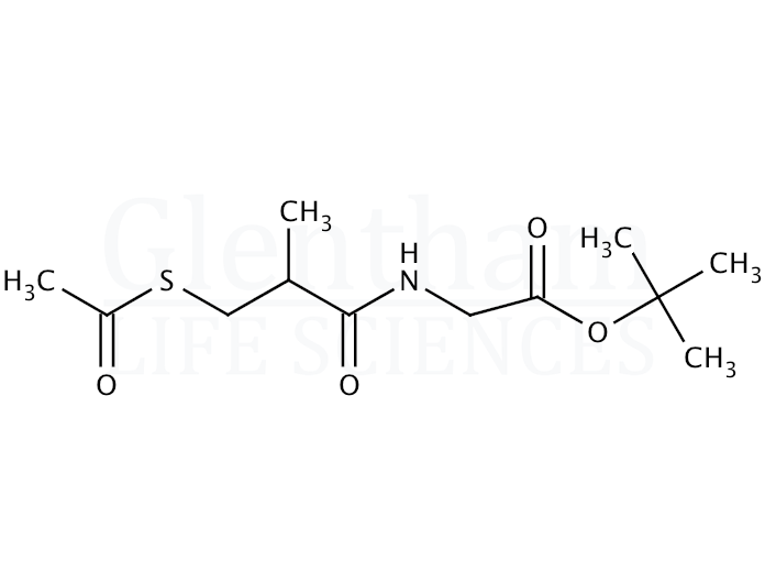 Structure for N-(3-Acetylthio-2-methylpropanoyl)glycine tert-butyl ester