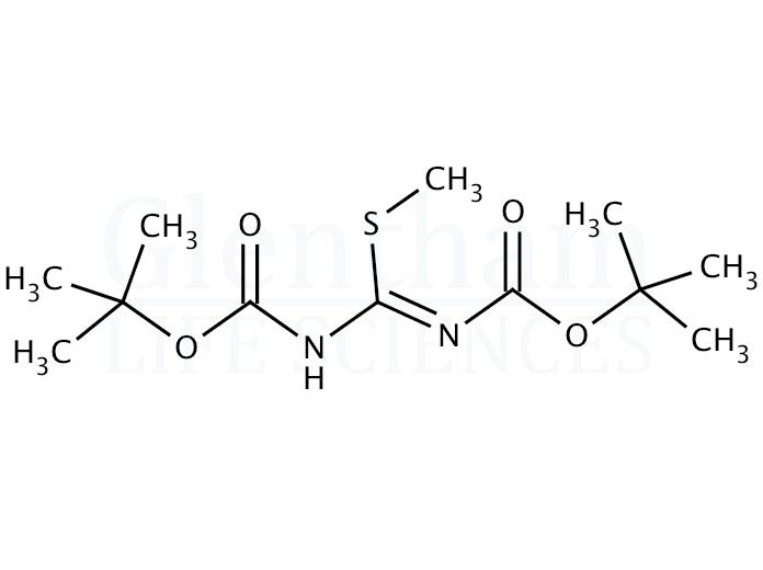 1,3-Bis(tert-butoxycarbonyl)-2-methyl-2-thiopseudourea Structure