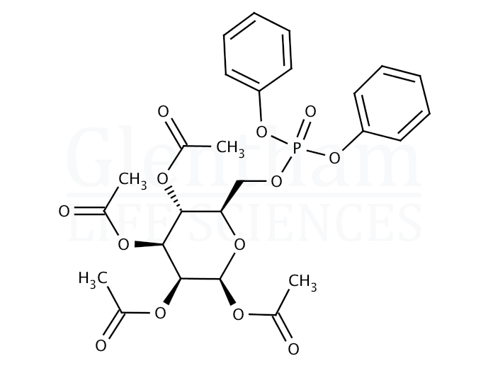 1,2,3,4-Tetra-O-acetyl-6-diphenylphosphoryl-β-D-mannopyranose Structure