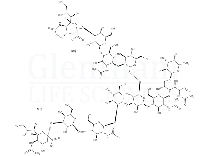 Structure for  A2F N-Glycan  (108341-22-6)