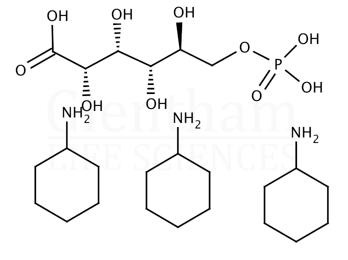 6-Phosphogluconic acid tri(cyclohexylammonium) salt Structure