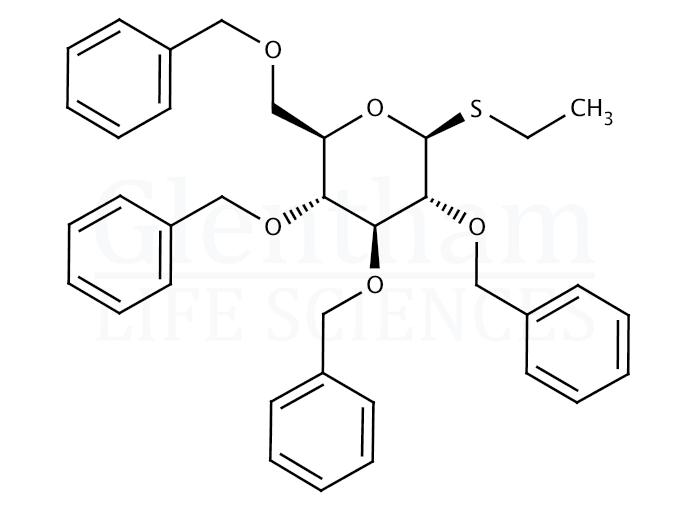Ethyl 2,3,4,6-tetra-O-benzyl-b-D-thioglucopyranoside Structure