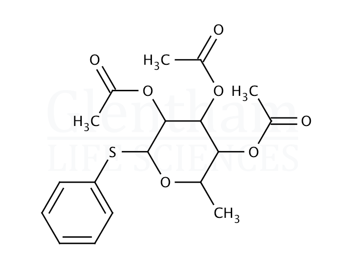 Phenyl 2,3,4-tri-O-acetyl-a-L-thiorhamnopyranoside Structure