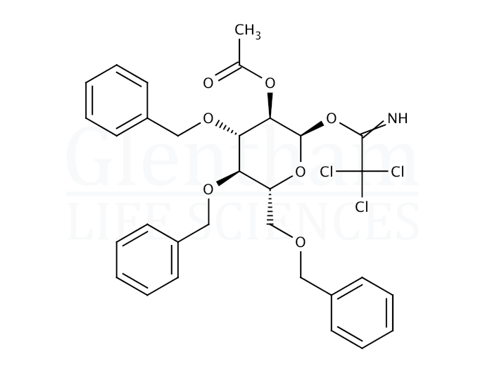 2-O-Acetyl-3,4,6-tri-O-benzyl-a-D-mannopyranosyl trichloroacetimidate Structure