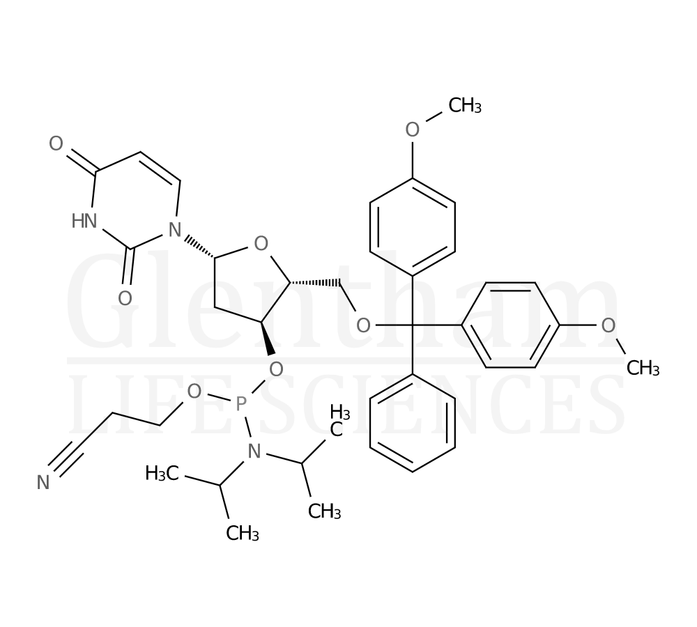 Strcuture for 5’-DMT-deoxyuridine 3''-CE phosphoramidite