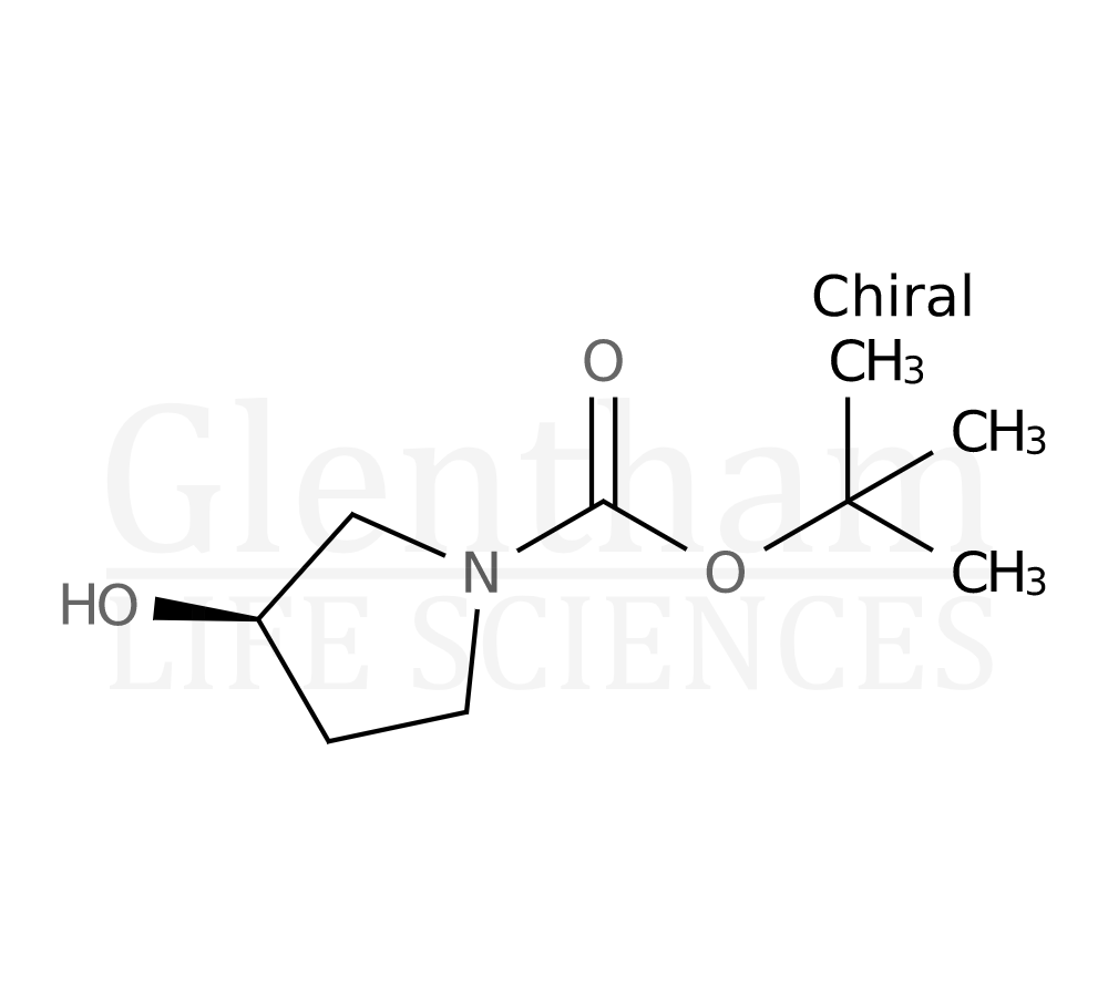 (R)-(-)-N-Boc-3-pyrrolidinol Structure