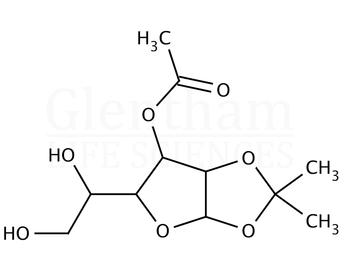 3-Acetyl-1,2-O-isopropylidene-α-D-galactofuranose Structure