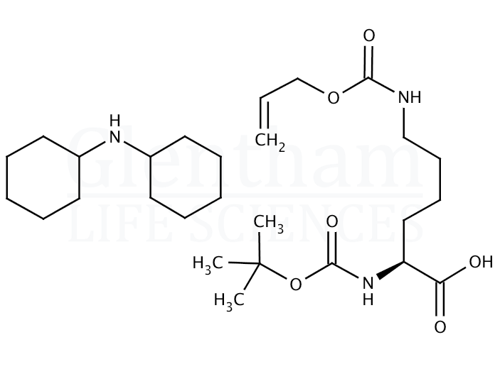 Boc-Lys(Alloc)-OH dicyclohexylammonium salt Structure