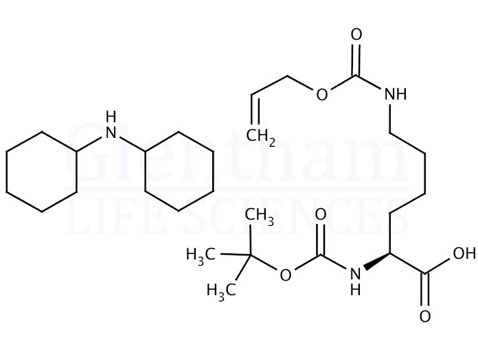 Structure for Boc-Lys(Alloc)-OH dicyclohexylammonium salt