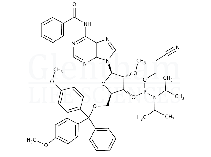 Structure for 5''-O-DMT-2''-O-Me-A(bz) phosphoramidite