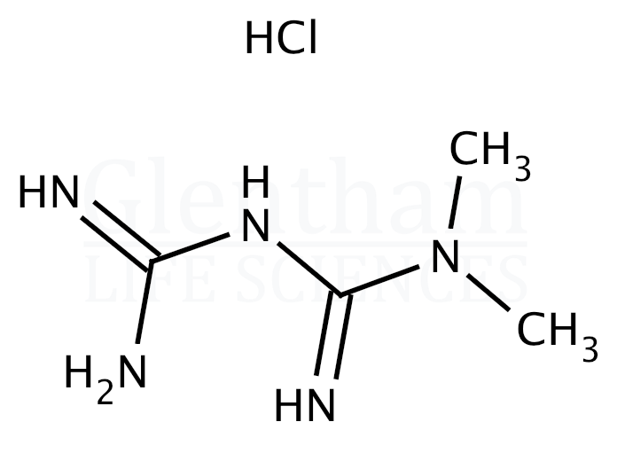 Structure for  Metformin hydrochloride, EP grade  (1115-70-4)