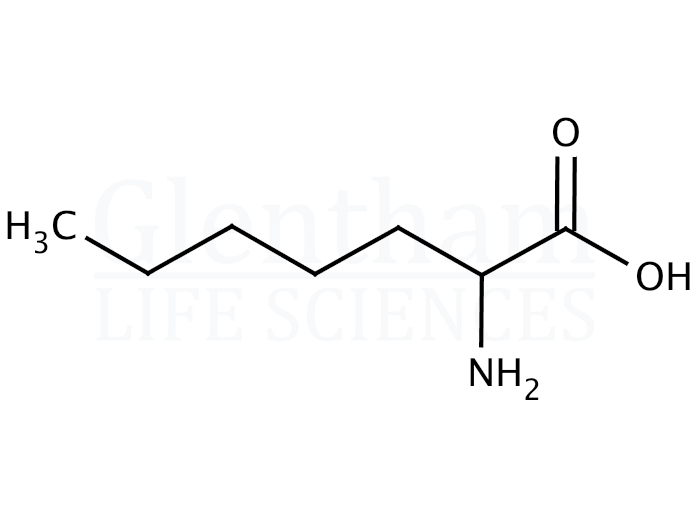 Structure for 2-Aminoheptanoic acid   (1115-90-8)