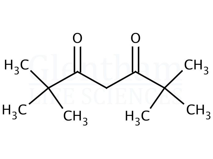 Structure for  2,2,6,6-Tetramethyl-3,5-heptanedione  (1118-71-4)