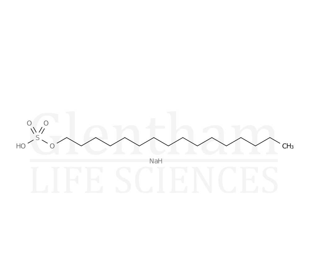 Structure for  Sodium n-hexadecyl sulfate, 50%  (1120-01-0)