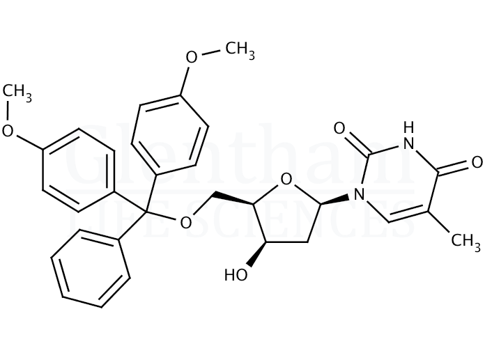 1-(2''-Deoxy-5''-O-DMT-b-D-lyxofuranosyl)thymine Structure