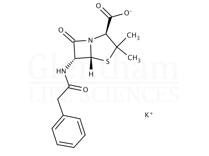 Structure for Penicillin G potassium salt (113-98-4)