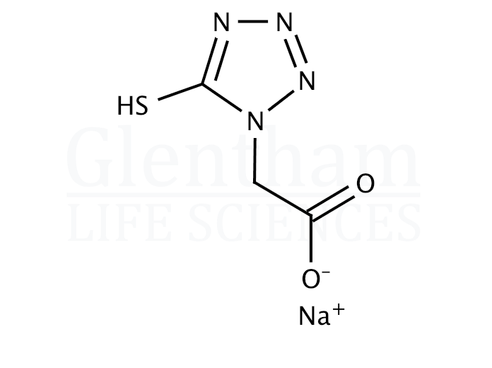 Structure for 5-Mercapto-1H-tetrazole-1-acetic acid, sodium salt