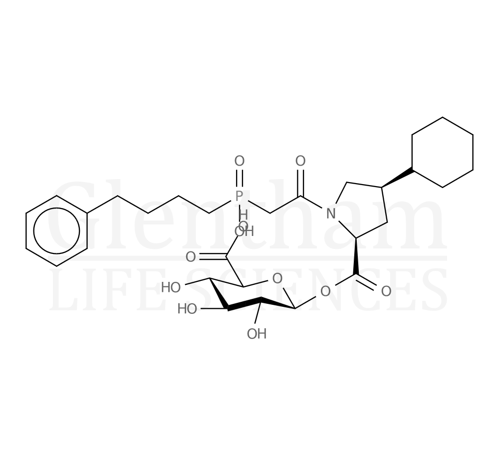Fosinoprilat acyl-b-D-glucuronide Structure