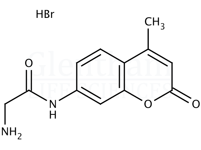 Glycine 7-amido-4-methylcoumarin hydrobromide salt Structure