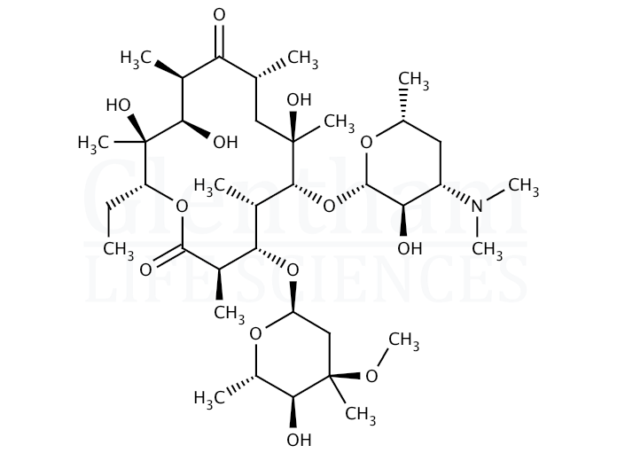Structure for Erythromycin (114-07-8)
