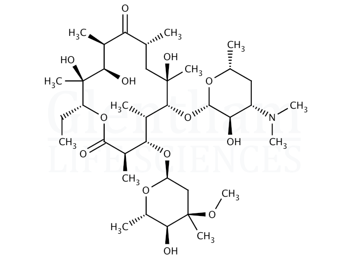 Structure for  Erythromycin  (114-07-8)