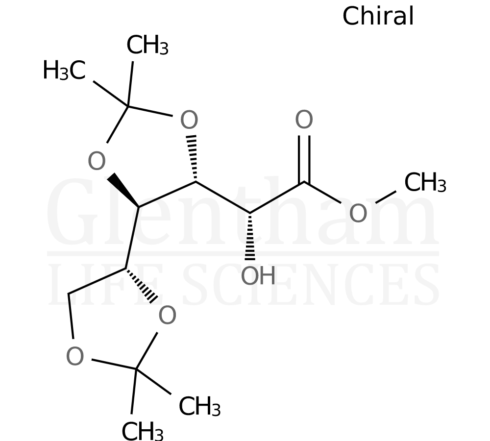 Structure for Methyl 3,4:5,6-di-O-isopropylidene-D-gluconate