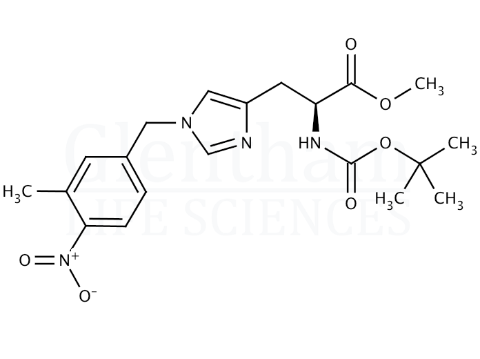 N-Boc-3-(3-methyl-4-nitrobenzyl)-L-histidine methyl ester Structure