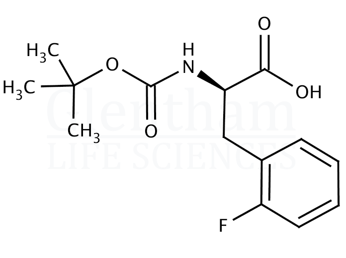 Structure for  Boc-D-Phe(2-F)-OH     (114873-10-8)