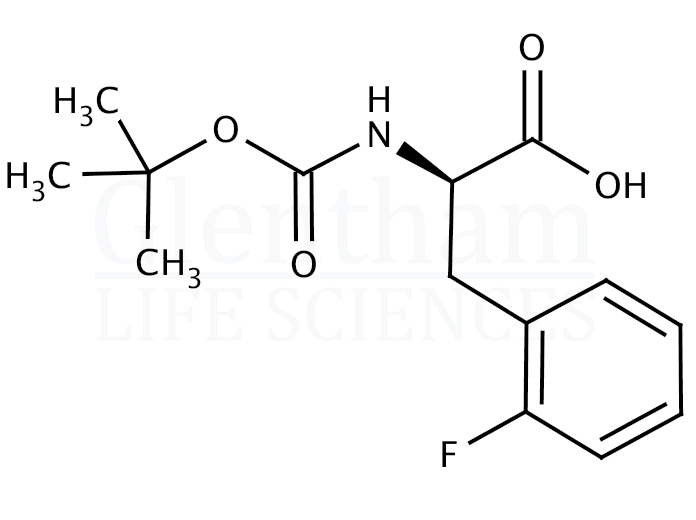 Boc-D-Phe(2-F)-OH    Structure