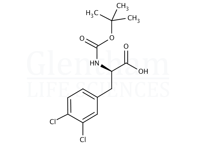Structure for Boc-D-Phe(3,4-Cl2)-OH (114873-13-1)