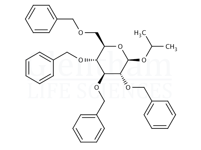 Isopropyl 2,3,4,6-tetra-O-benzyl-b-D-glucopyranoside Structure