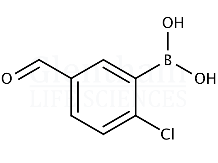 2-Chloro-5-formylphenylboronic acid Structure