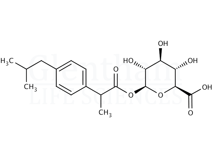 Ibuprofen acyl-b-D-glucuronide Structure