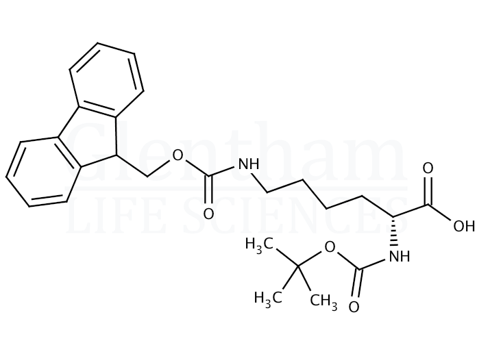 Structure for Boc-D-Lys(Fmoc)-OH (115186-31-7)
