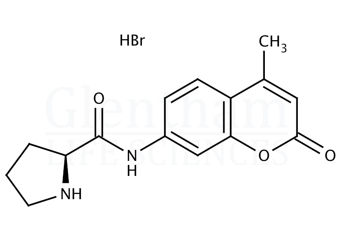 L-Proline 7-amido-4-methylcoumarin hydrobromide salt Structure