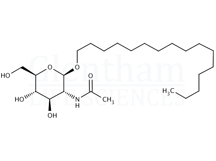 Structure for Hexadecyl 2-acetamido-2-deoxy-b-D-glucopyranoside