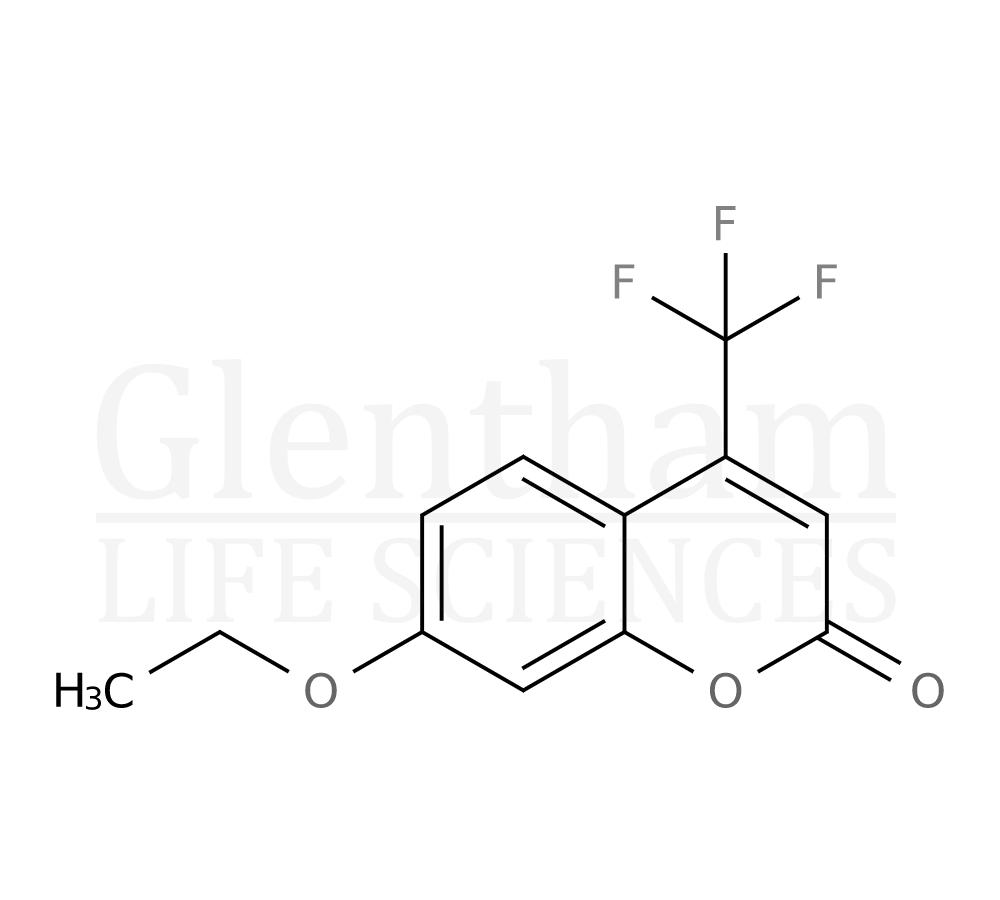Structure for 7-Ethoxy-4-trifluoromethylcoumarin (115453-82-2)