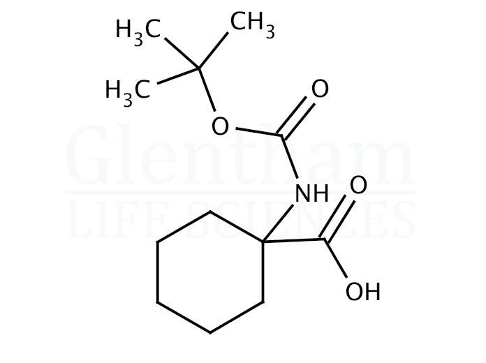 Structure for 1-(Boc-amino)cyclohexanecarboxylic acid   (115951-16-1)