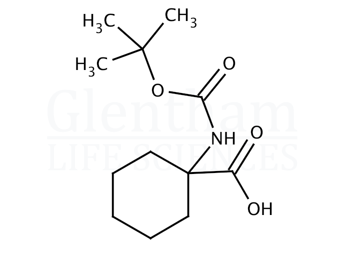 Structure for 1-(Boc-amino)cyclohexanecarboxylic acid  