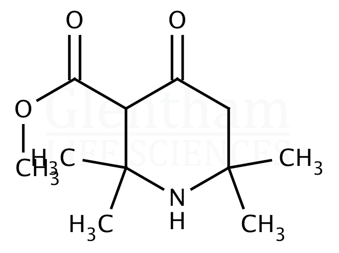 4-Oxo-2,2,6,6-tetramethyl-3-piperidinecarboxylic acid methyl ester Structure