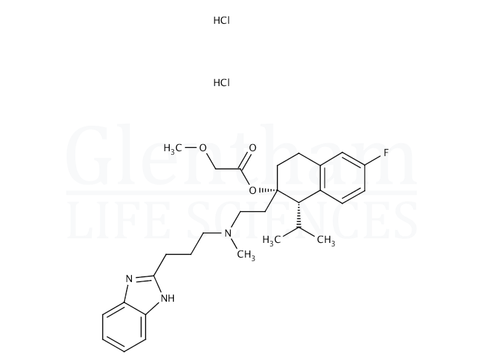 Structure for  Mibefradil dihydrochloride  (116666-63-8)