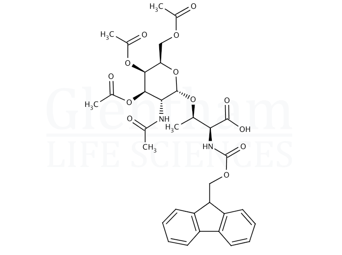 Structure for 2-Acetamido-3,4,6-tri-O-acetyl-2-deoxy-a-D-galactopyranosyl-Fmoc threonine