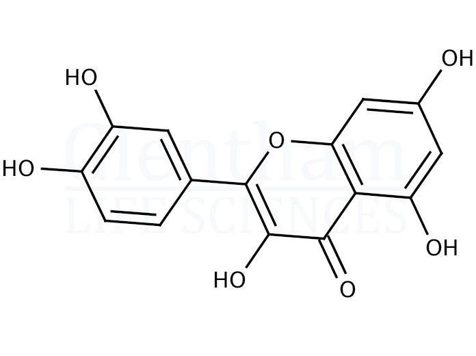 Structure for Quercetin, anhydrous (117-39-5)