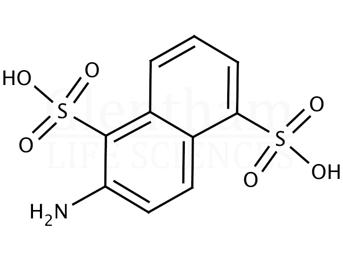 Structure for 2-Amino-1,5-naphthalenedisulfonic acid (117-62-4)