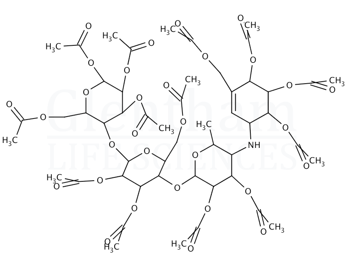 Structure for Acarbose tridecaacetate (117065-98-2)